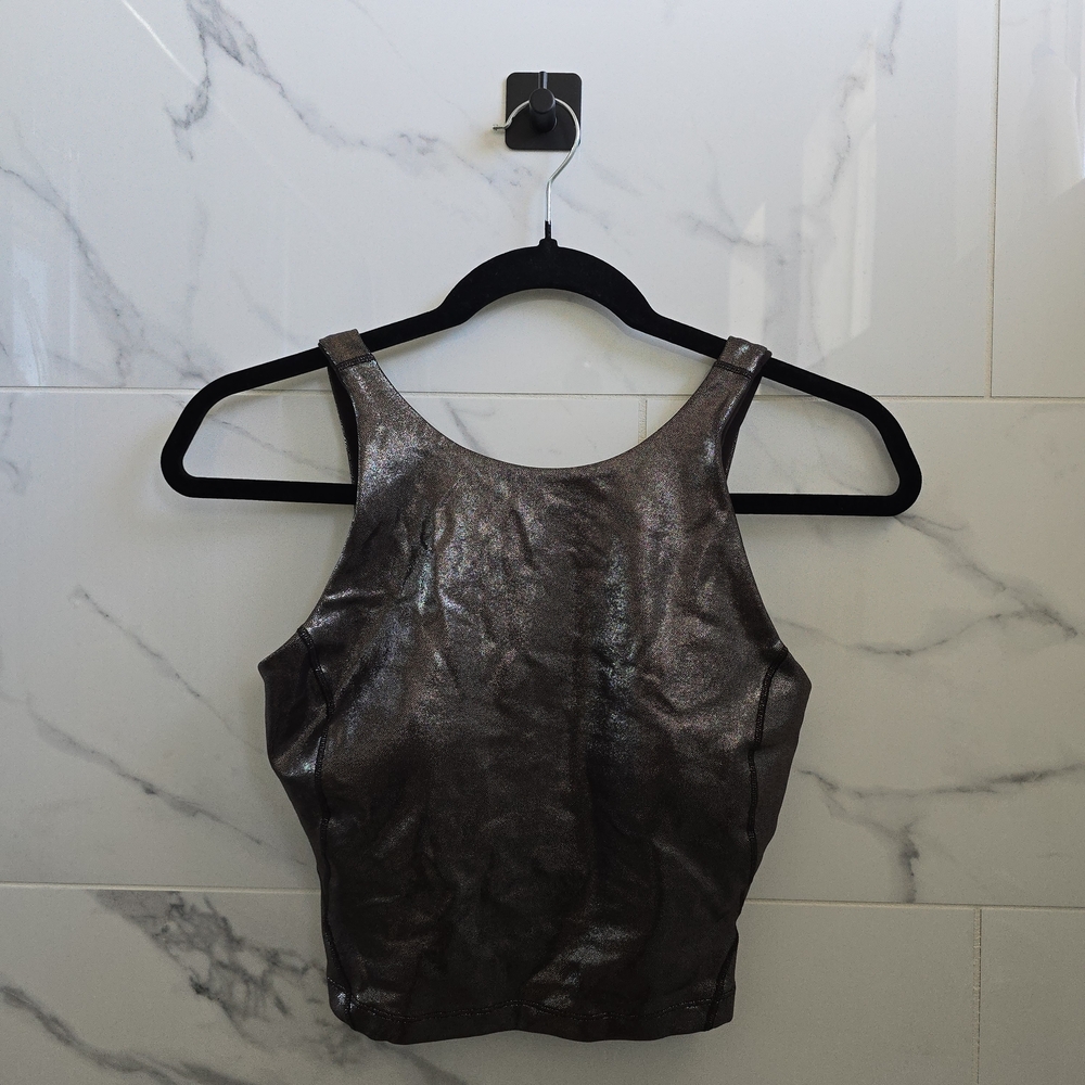 Lululemon athlethica Metallic Brown Top